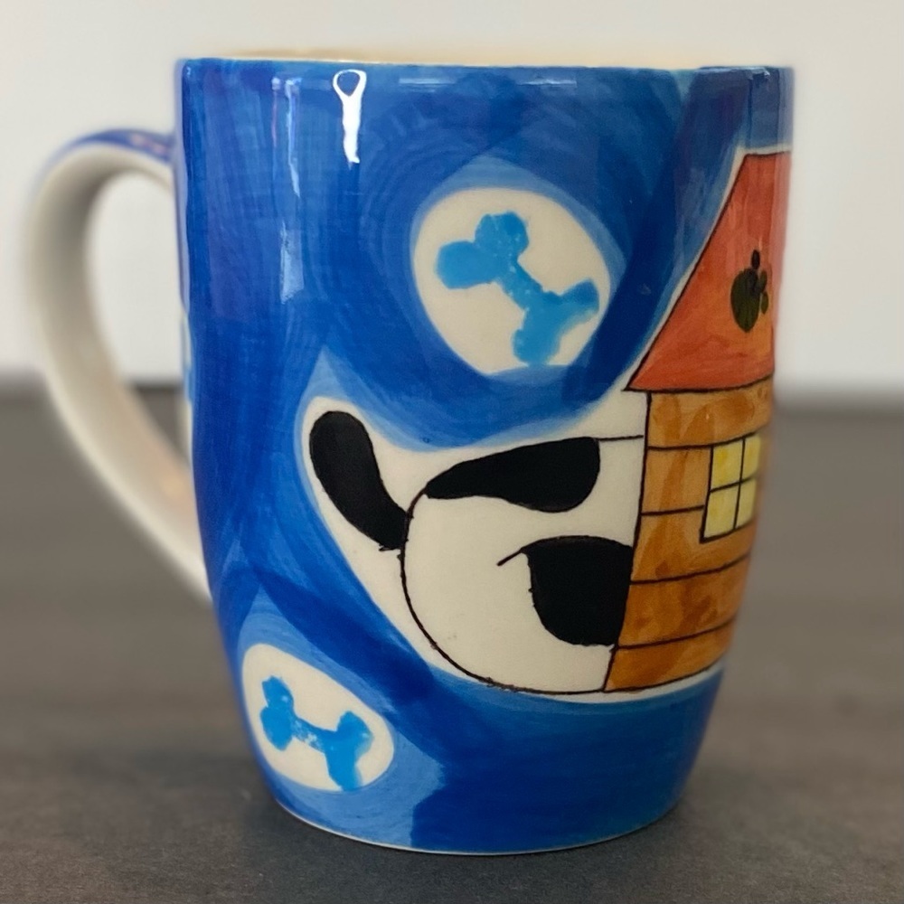 Hand Painted dog with doghouse and dog bones Mug made in Thailand - Picture 3 of 9